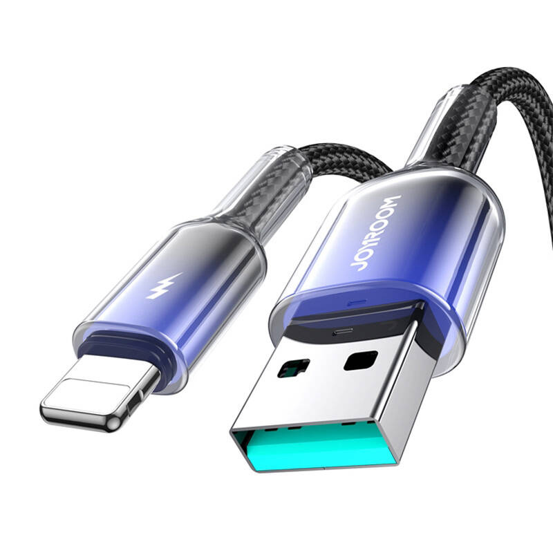 Kabel Joyroom S-A42 Crystal-Clear Series 3A USB-A - Lightning 1,2 m - černý