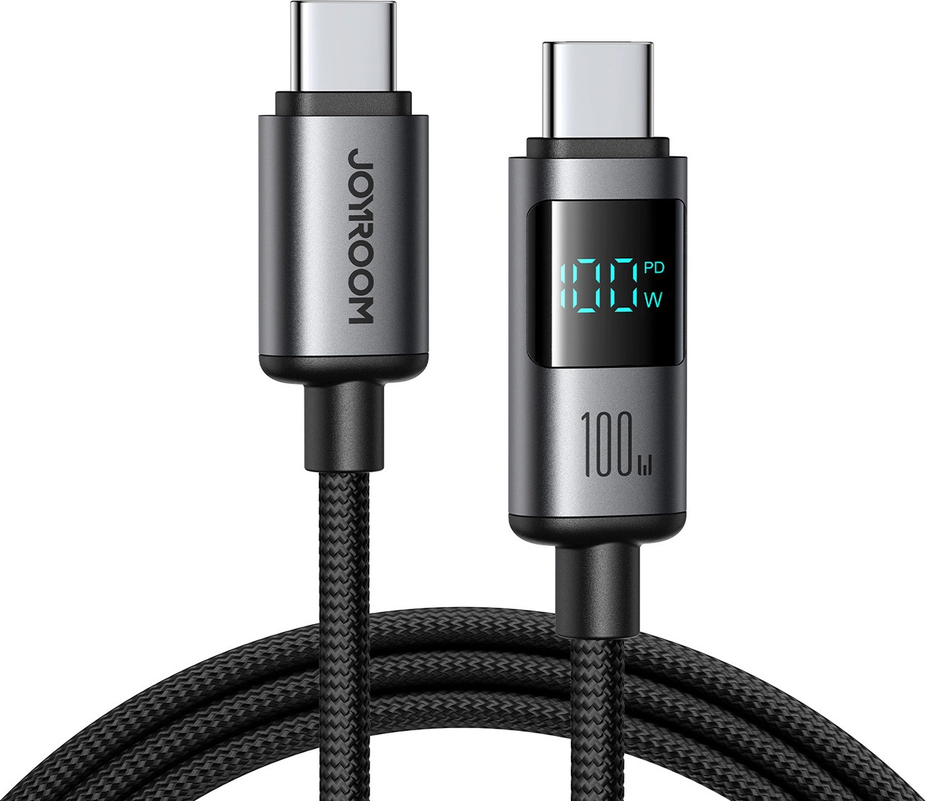 Kabel Joyroom S-A16 Pro Prism Series 100W USB-C - USB-C s digitálním displejem 1,2 m - černý