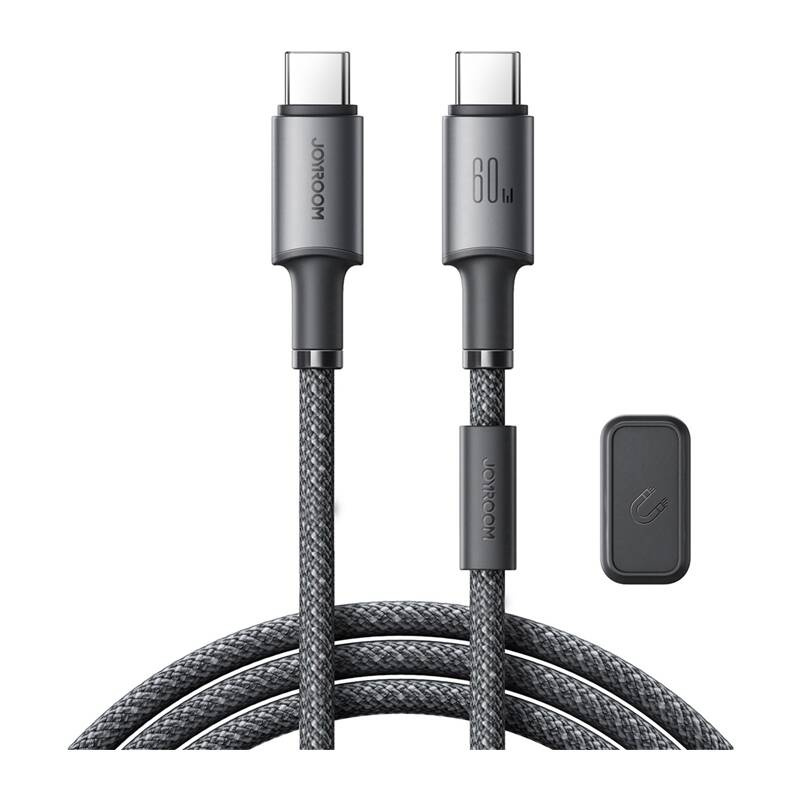 Kabel Joyroom S-A50 Unlimited Series 60W USB-C - USB-C s magnetickým organizérem 1,2 m - šedý