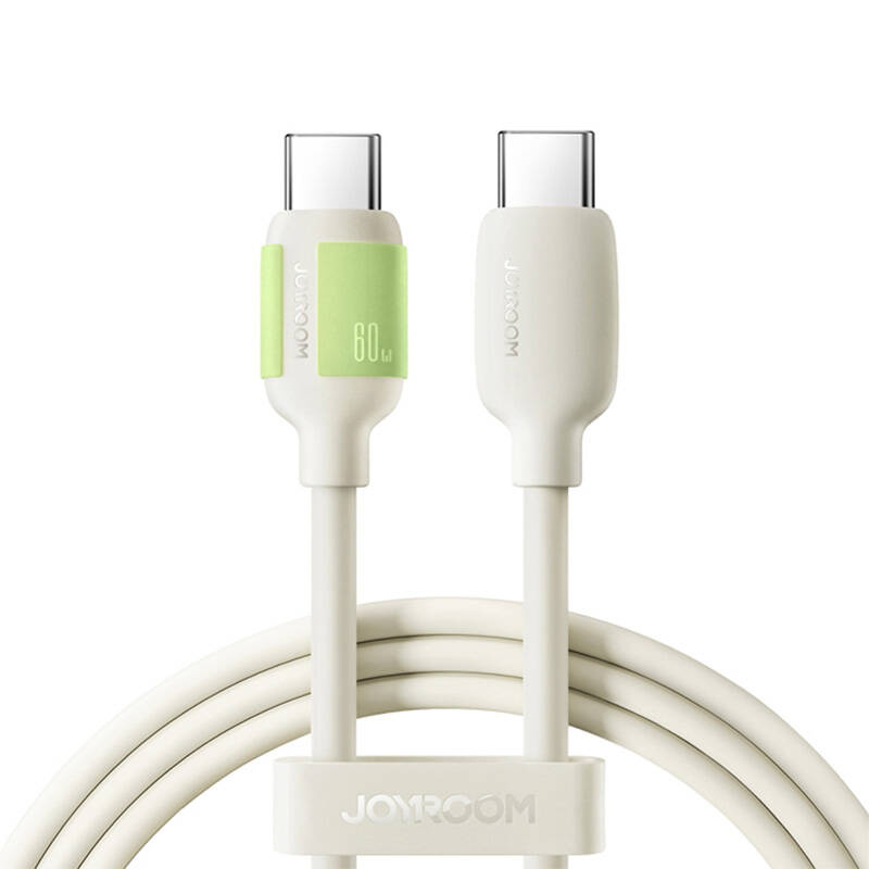 Kabel Joyroom S-A53 60W USB-C - USB-C s fluorescenčním hrotem 2 m - béžový