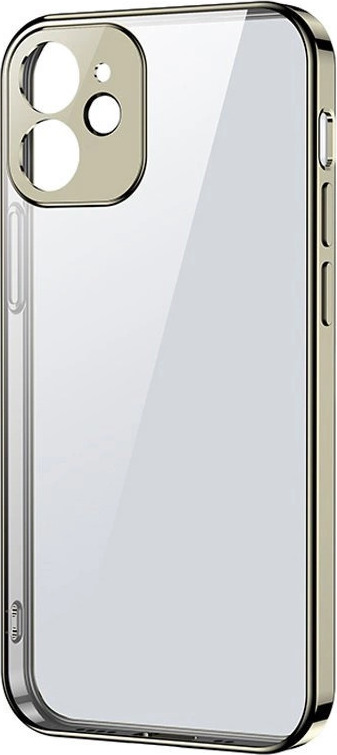 Ultratenký kryt Joyroom New Beauty Series s galvanicky pokoveným rámem pro iPhone 12 Pro zlatý (JR-BP743)