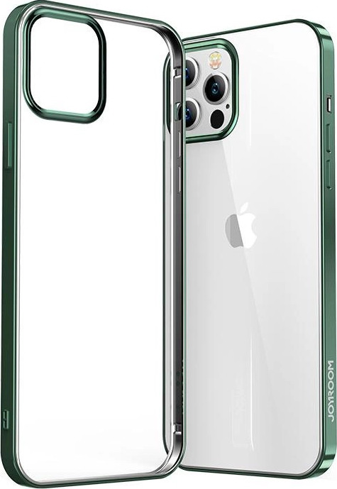 Ultra tenký kryt Joyroom New Beautiful Series s galvanicky pokoveným rámem pro iPhone 12 Pro Max zelený (JR-BP796)