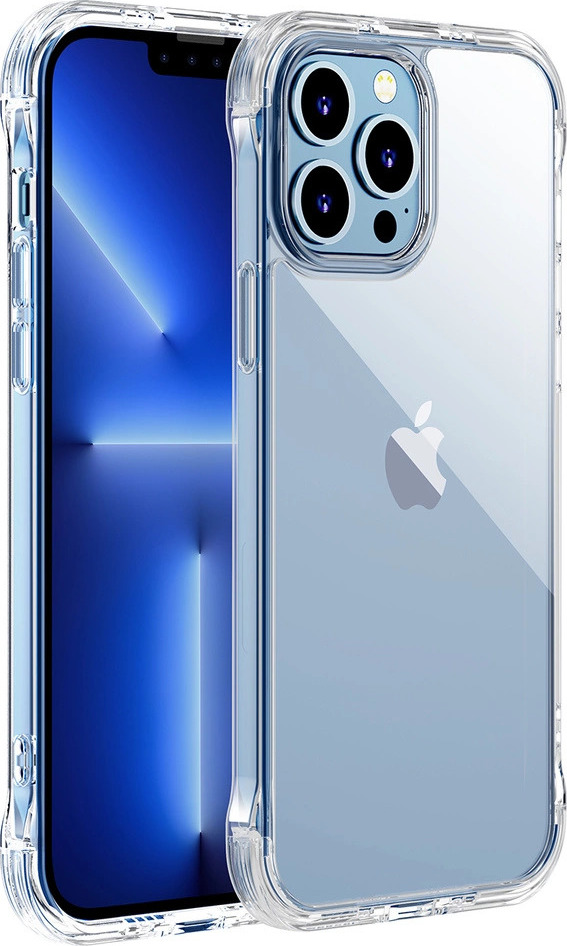Pouzdro Joyroom Defender Series pro iPhone 13, robustní pouzdro s háčky a stojánkem, průhledné (JR-BP954)