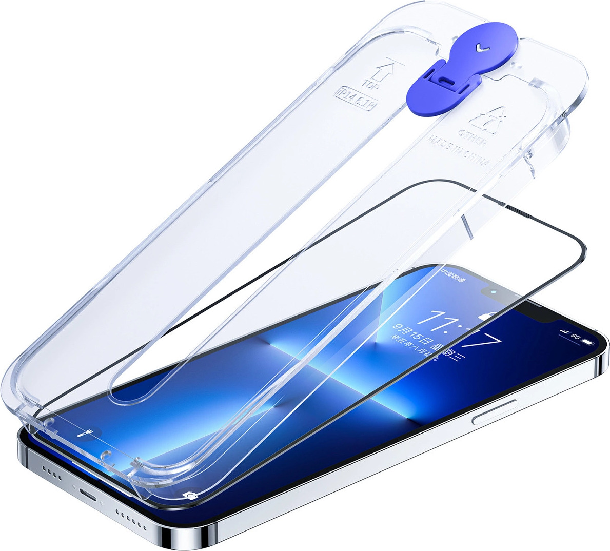 Ochranné sklo Joyroom Knight pro iPhone 14 Pro Max s montážní sadou, čiré (JR-H12)