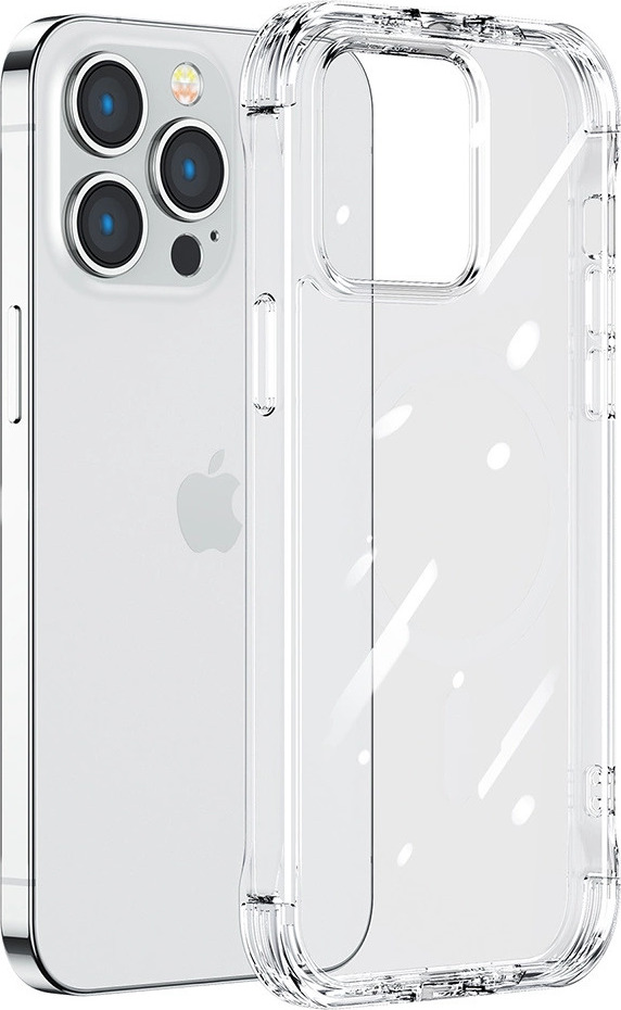 Pouzdro Joyroom Defender Series pro iPhone 14 Plus, obrněné, s háčkem a stojánkem, průhledné (JR-14H3)