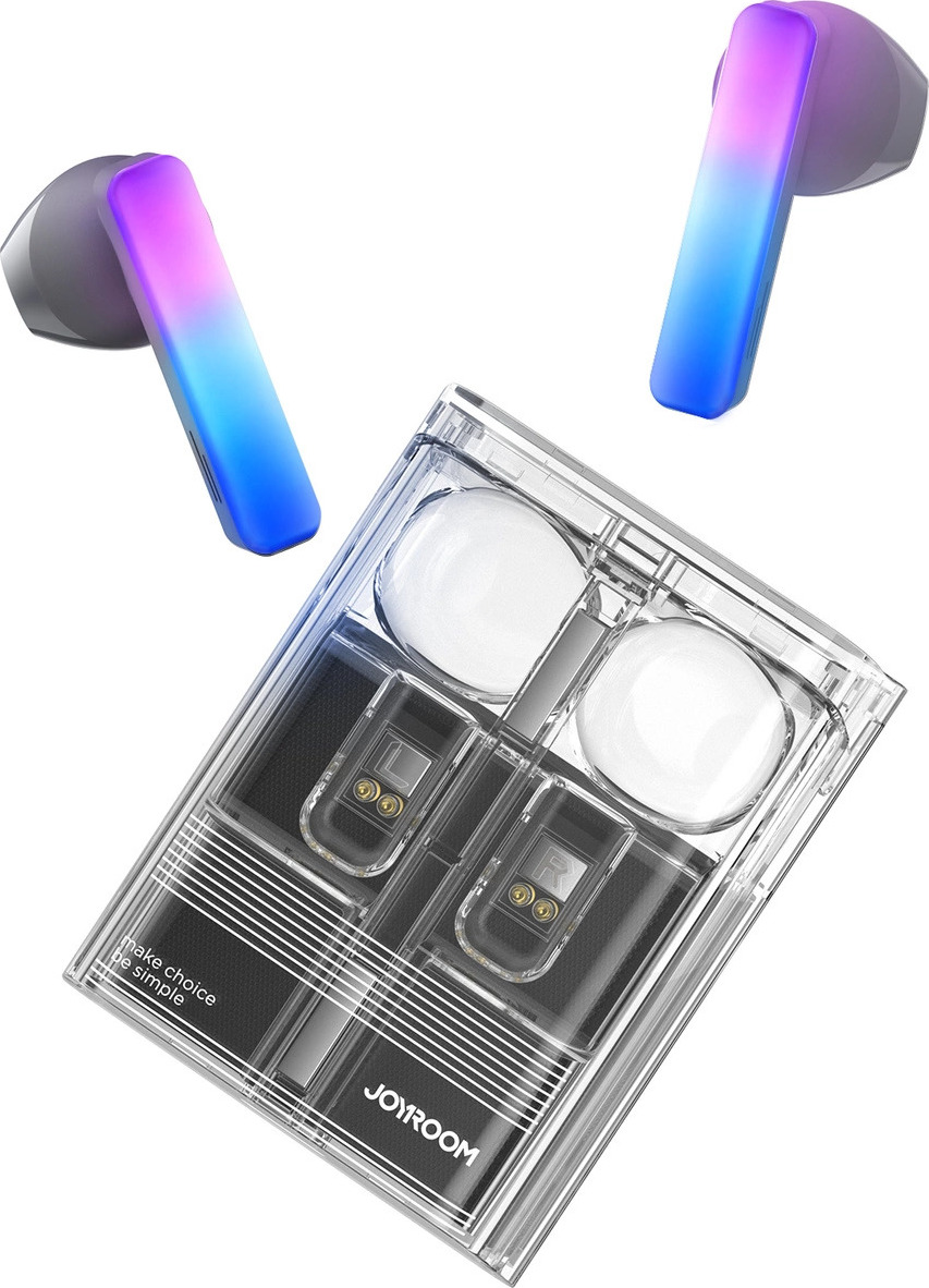 Bezdrátová sluchátka TWS Joyroom JR-TC1 IceLens Series s LED světly - černá