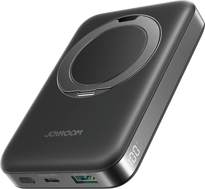 Joyroom JR-PBM12 Power Bank 10000mAh 22.5W MagSafe Compatible, 15W Wireless Charging, with Ring Base - Black