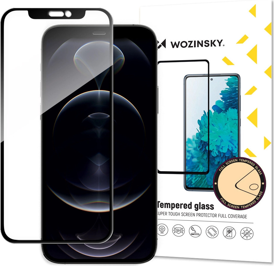 Wozinsky super odolné tvrzené sklo Full Glue na celou obrazovku s rámem Case Friendly pro iPhone 14 Pro Max / 13 Pro Max černé