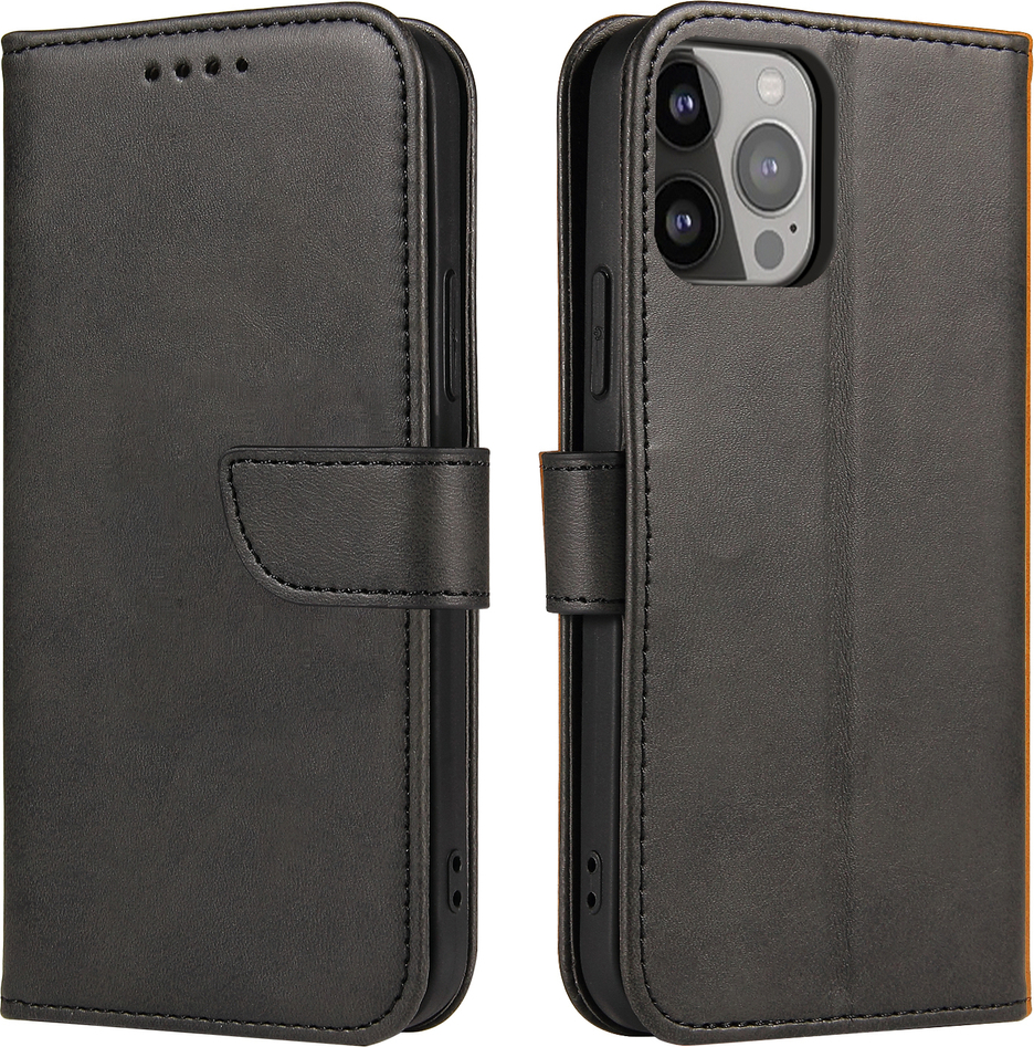 Elegantní pouzdro Magnet Case s stojánkem pro iPhone 13 Pro Max, černé