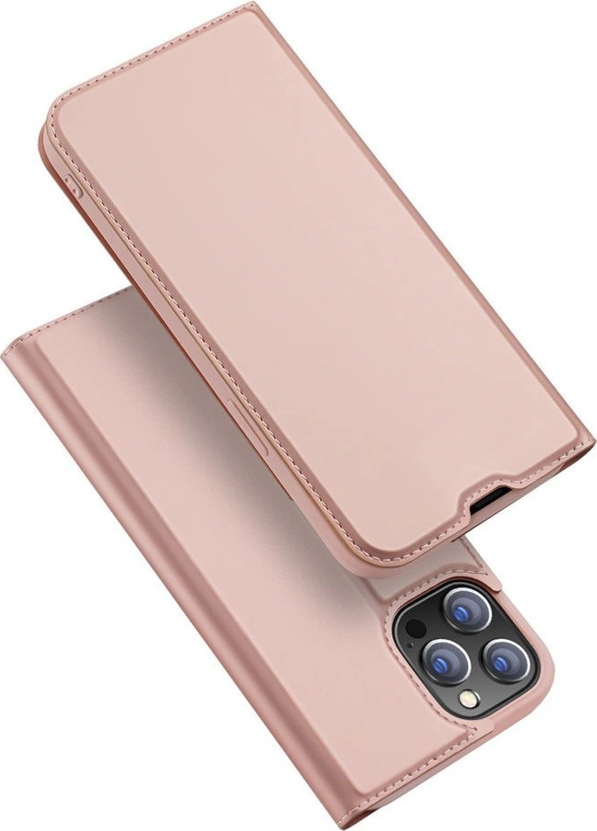 Pouzdro Dux Ducis Skin Pro kniha typu pro iPhone 13 Pro Max růžové