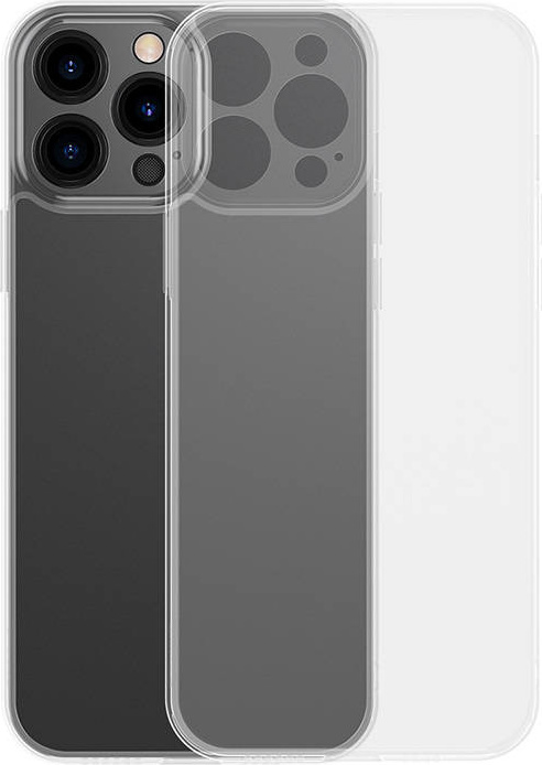 Baseus Frosted Glass Case Cover for iPhone 13 Pro Max Hard Cover with Gel Frame Transparent (ARWS000802)