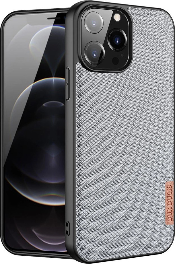 Pouzdro Dux Ducis Fino z nylonu pro iPhone 13 Pro Max šedé