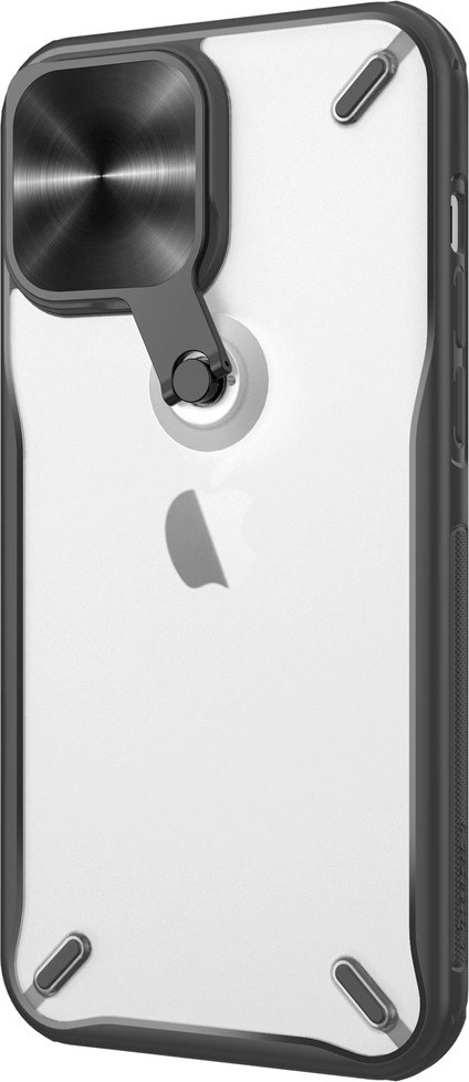 Odolné pouzdro Nillkin Cyclops Case s krytem fotoaparátu a skládacím stojánkem pro iPhone 13 Pro Max, černé