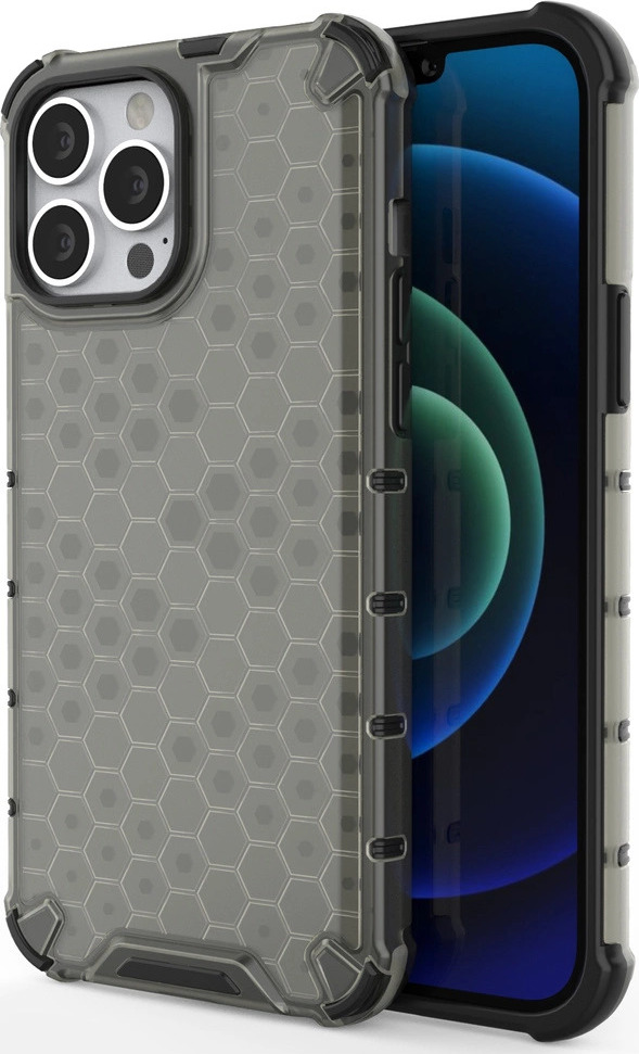 Kryt Honeycomb s TPU Bumperem pro iPhone 13 Pro Max, černý
