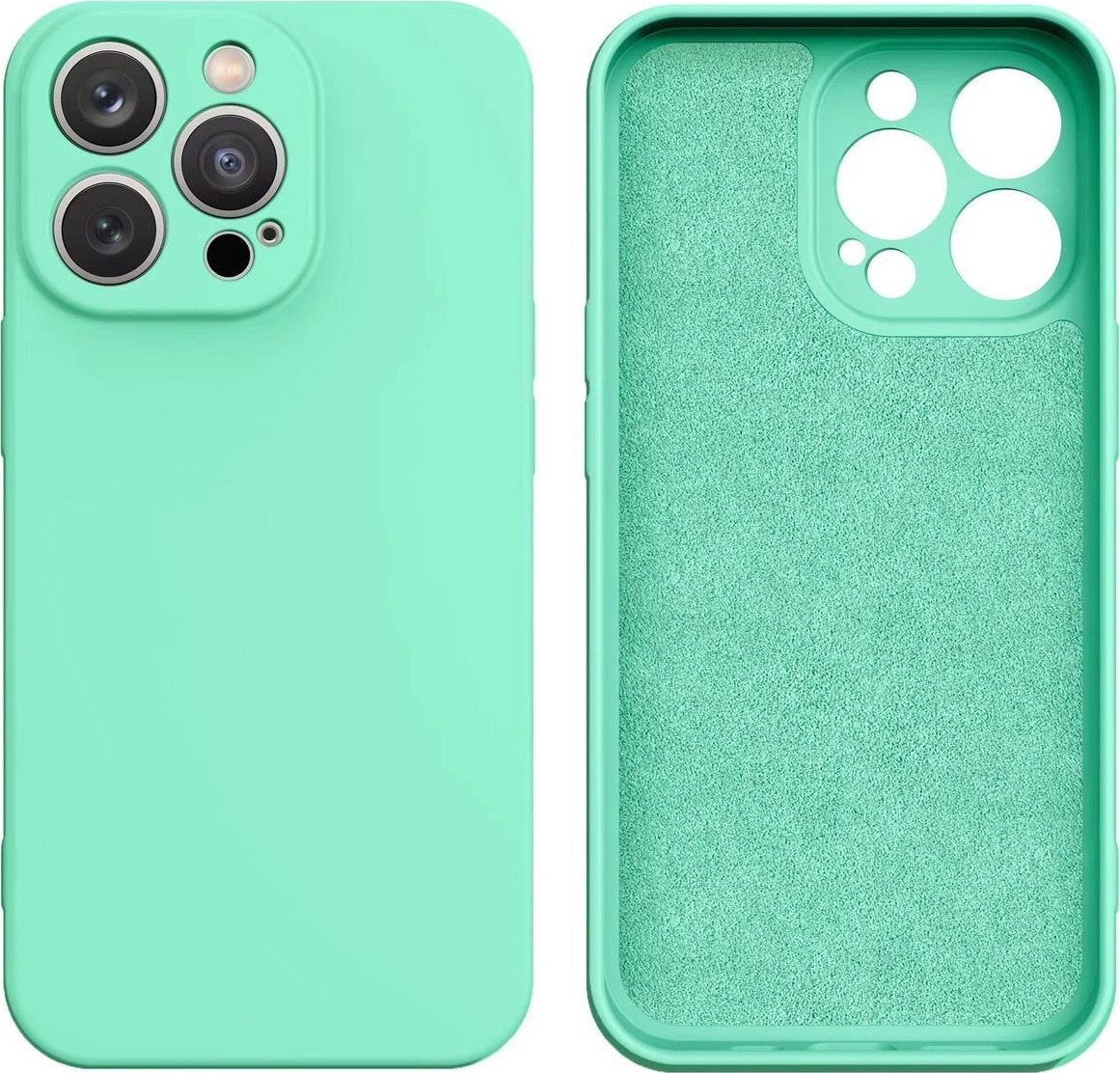 Silikonový kryt pro iPhone 13 Pro Max, mátově zelený