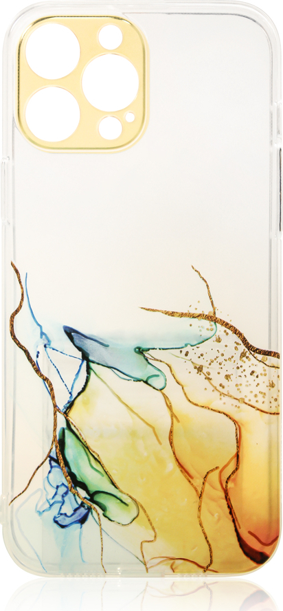 Pouzdro Marble pro iPhone 13 Pro Max, gelový kryt, oranžový Marble