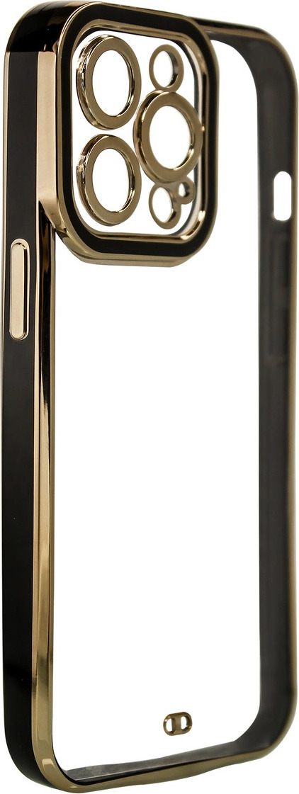 Fashion kryt pro iPhone 13 Pro Max se zlatým rámem, černý