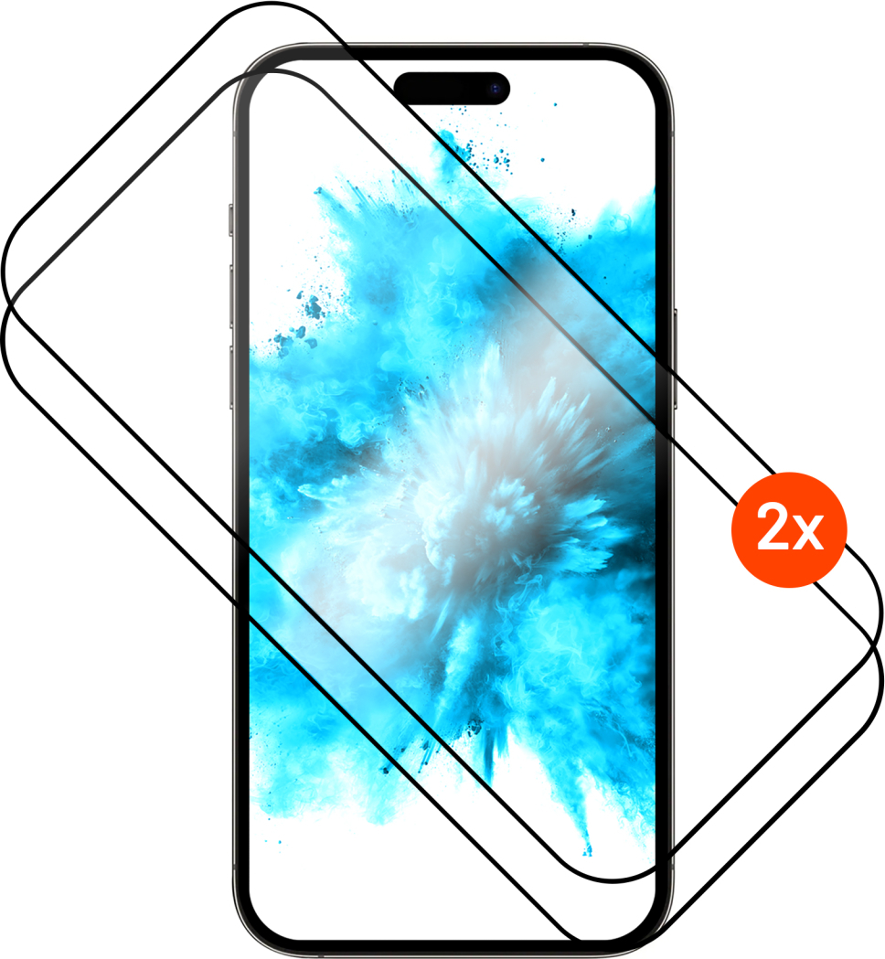 Tvrzené sklo FIXED Full-Cover s aplikátorem pro Apple iPhone 17 Pro, 2ks, černé