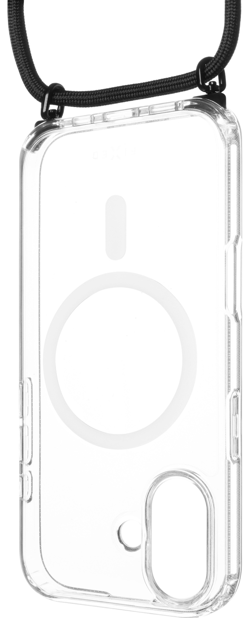 Pouzdro FIXED MagPure Neck s černou šňůrkou na krk pro Apple iPhone 17