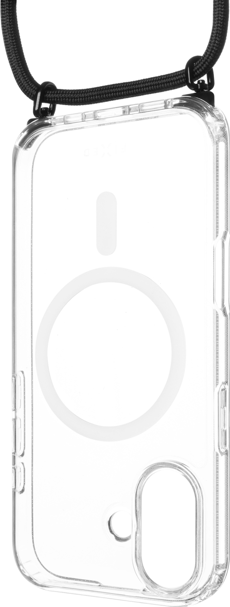 Pouzdro FIXED MagPure Neck s černou šňůrkou na krk pro Apple iPhone 17