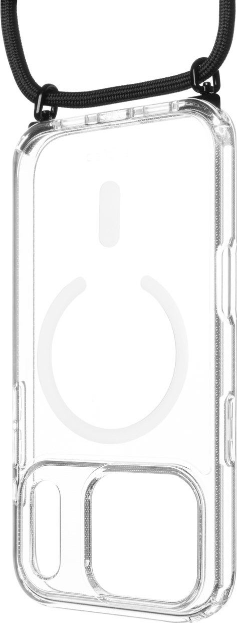Pouzdro FIXED MagPure Neck s černou šňůrkou na krk pro Apple iPhone 17 Pro