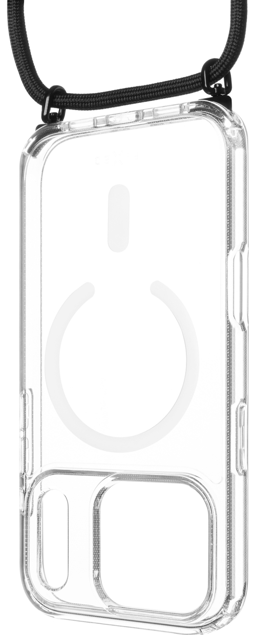 Pouzdro FIXED MagPure Neck s černou šňůrkou na krk pro Apple iPhone 17 Pro