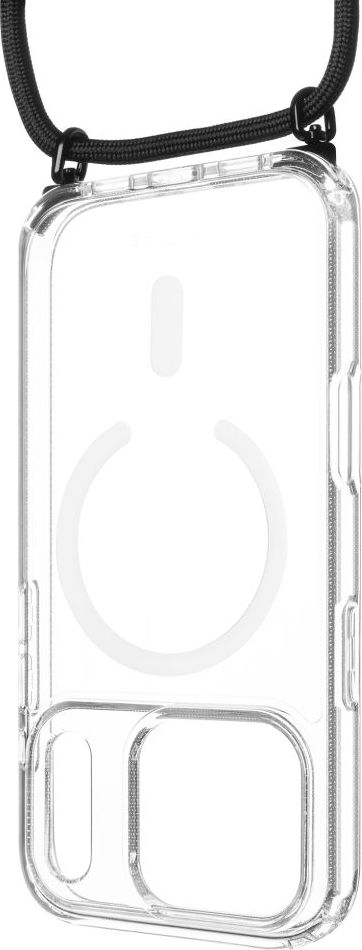 Pouzdro FIXED MagPure Neck s černou šňůrkou na krk pro Apple iPhone 17 Pro