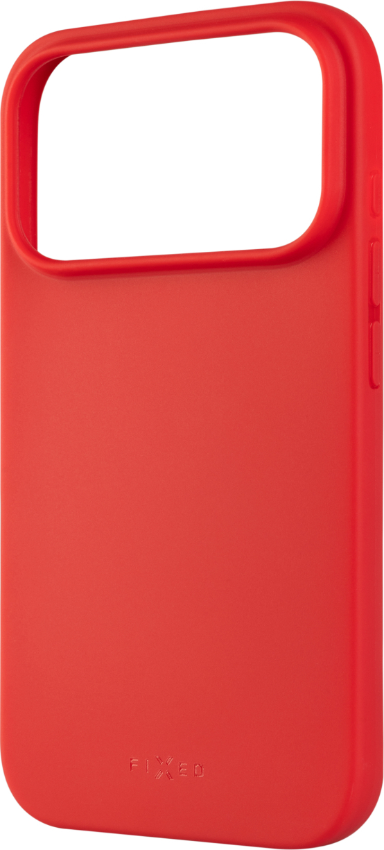 Zadní pogumovaný kryt FIXED Story pro Apple iPhone 17 Pro, červený