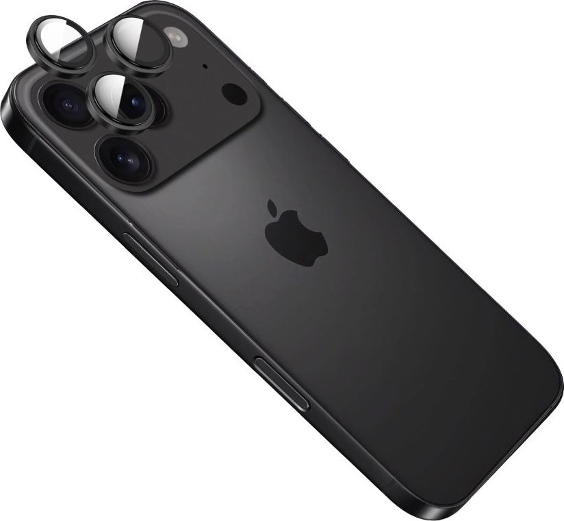Ochranná skla čoček fotoaparátů FIXED Armor Camera Glass pro Apple iPhone 17 Pro/Pro Max, černá