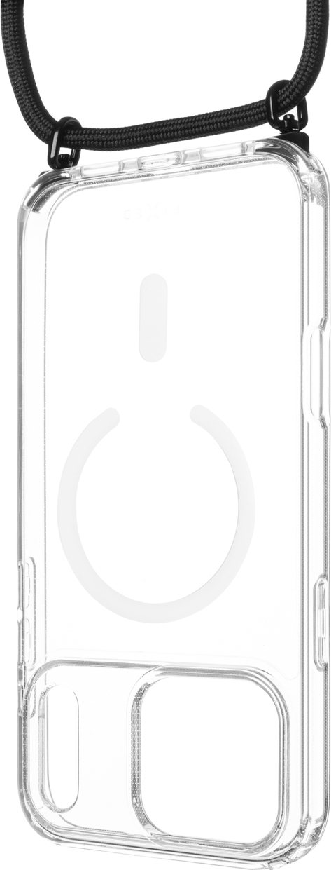 Pouzdro FIXED MagPure Neck s černou šňůrkou na krk pro Apple iPhone 17 Pro Max