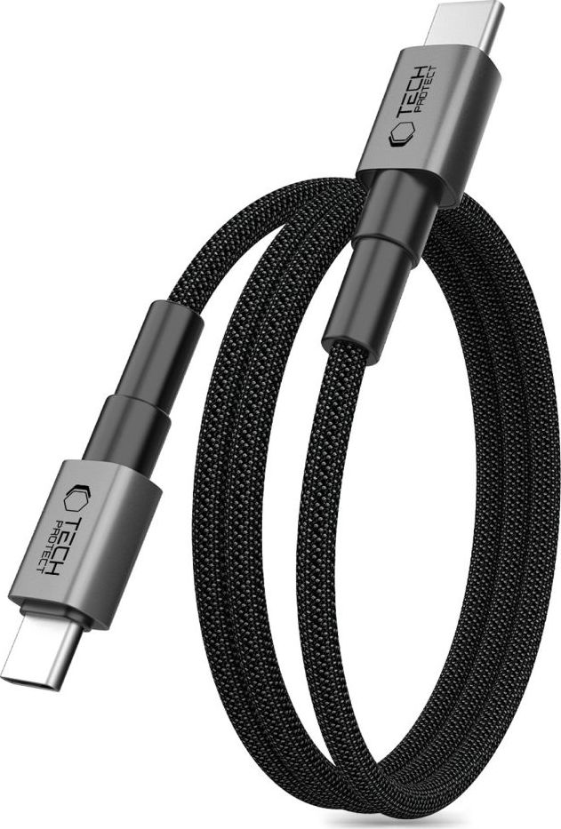 TECH-PROTECT ULTRABOOST DNA MAGTWIST MAGNETICKÝ KABEL TYPE-C CABLE PD 100W / 5A 100CM IRON GREY