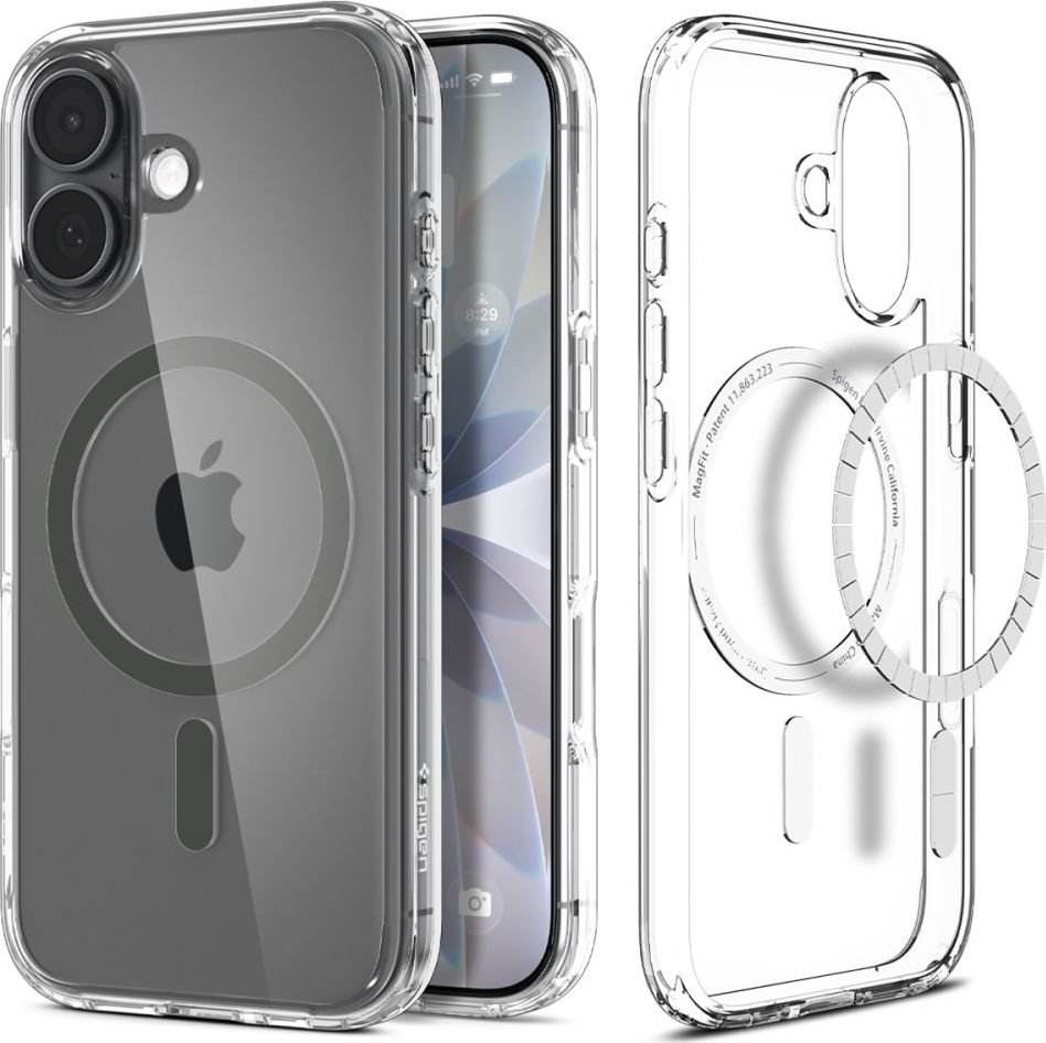 Levně SPIGEN ULTRA HYBRID MAG MAGSAFE IPHONE 17 CLEAR/GRAPHITE