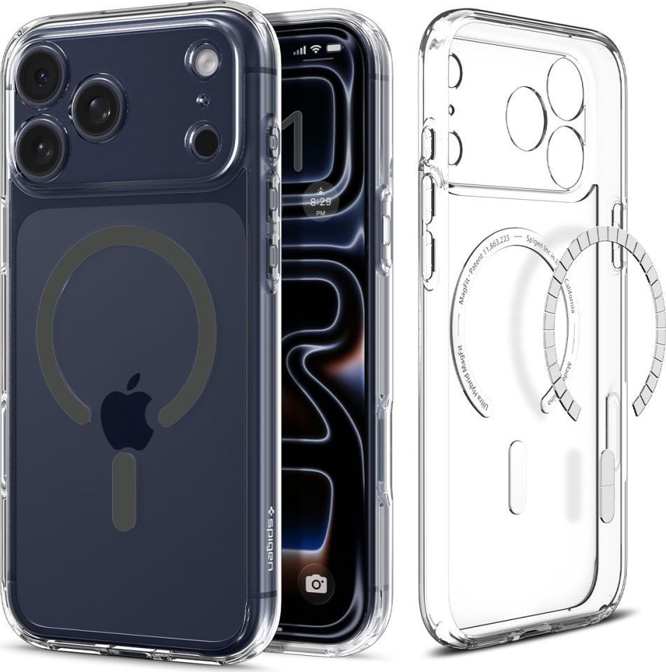 Levně SPIGEN ULTRA HYBRID MAG MAGSAFE IPHONE 17 PRO CLEAR/GRAPHITE