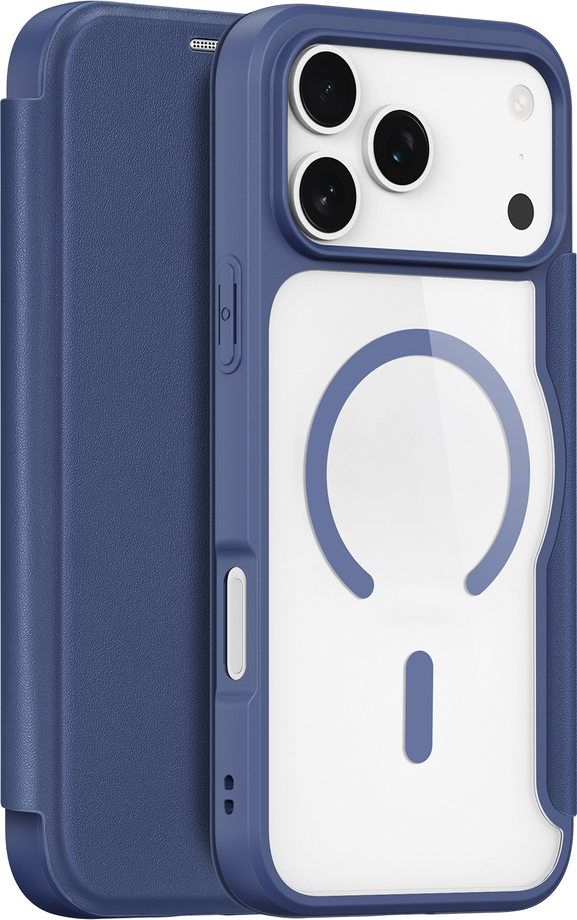 Etui Dux Ducis Skin X Pro na iPhone 17 Pro s portfem, kompatybilní s MagSafe – nebieskie