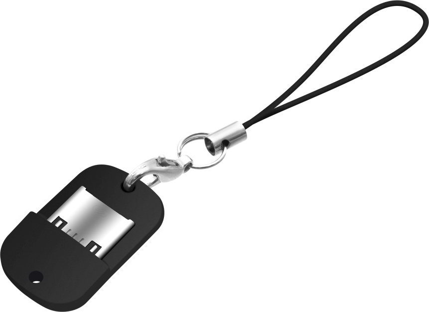 Miniaturní microUSB OTG adaptér FIXED pro mobilní telefony a tablety s pouzdrem, USB 2.0, černý