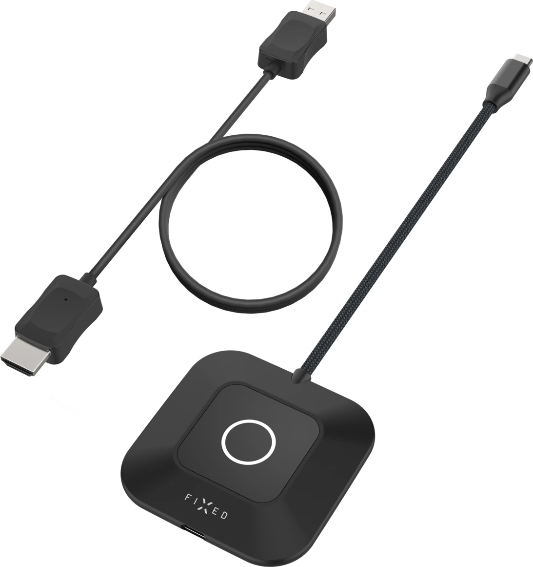 Bezdrátový HDMI Adaptér FIXED AirLink, 100W, PD 3.0, černý