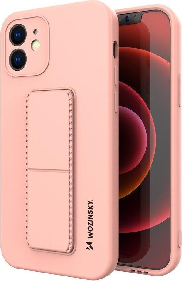 Silikonový kryt Wozinsky Kickstand Case se stojánkem pro iPhone XS Max růžový