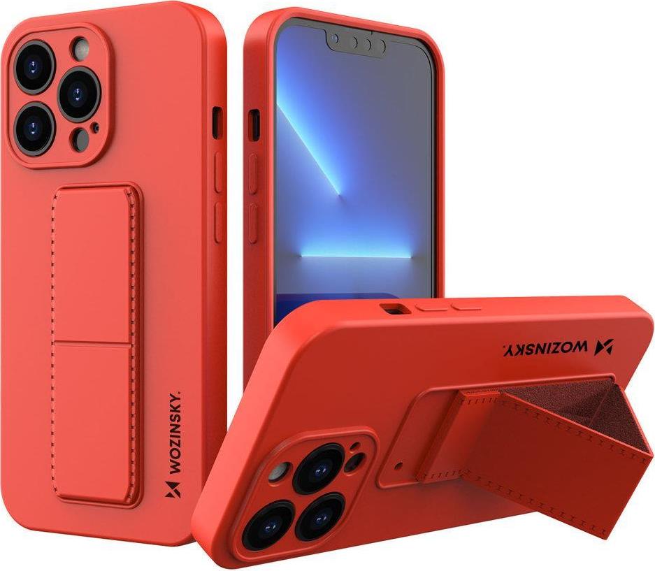Silikonové pouzdro Wozinsky Kickstand Case se stojánkem pro iPhone 13 červené