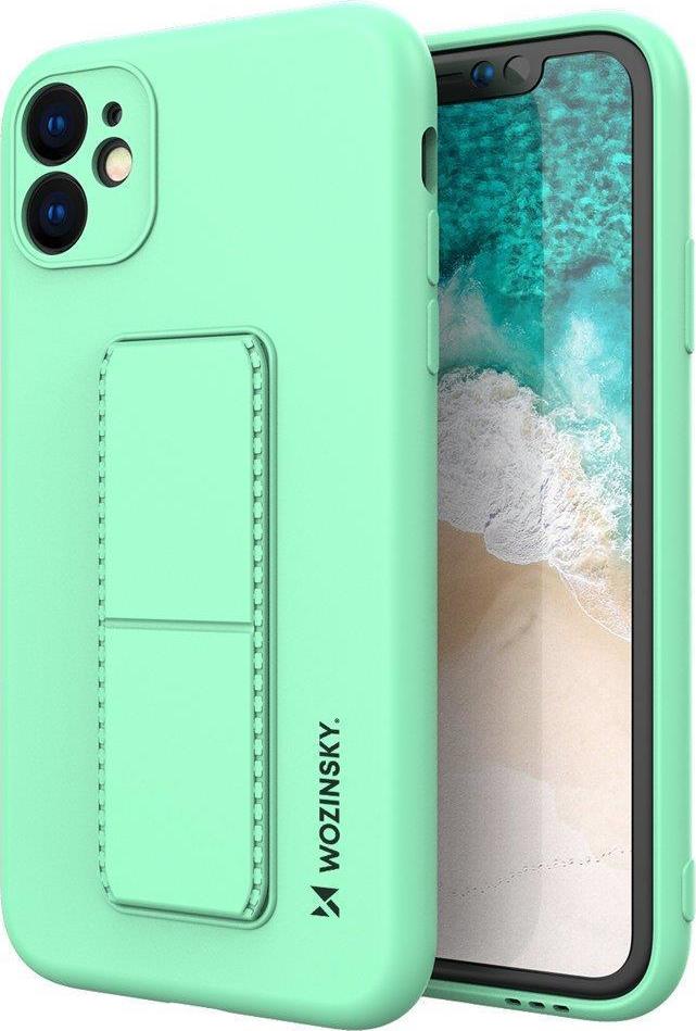 Silikonové pouzdro Wozinsky Kickstand Case se stojánkem pro iPhone 12 mini mátově v barvě