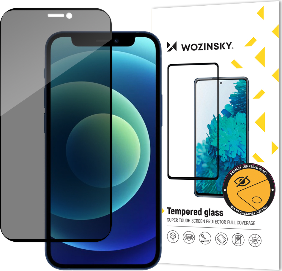 Tvrzené sklo Wozinsky Privacy Glass pro iPhone 12 Pro / iPhone 12 s filtrem Anti Spy Privatization