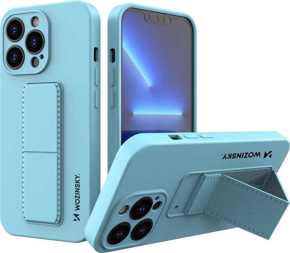 Silikonové pouzdro Wozinsky Kickstand Case se stojánkem pro iPhone 13 Pro Max světle modré