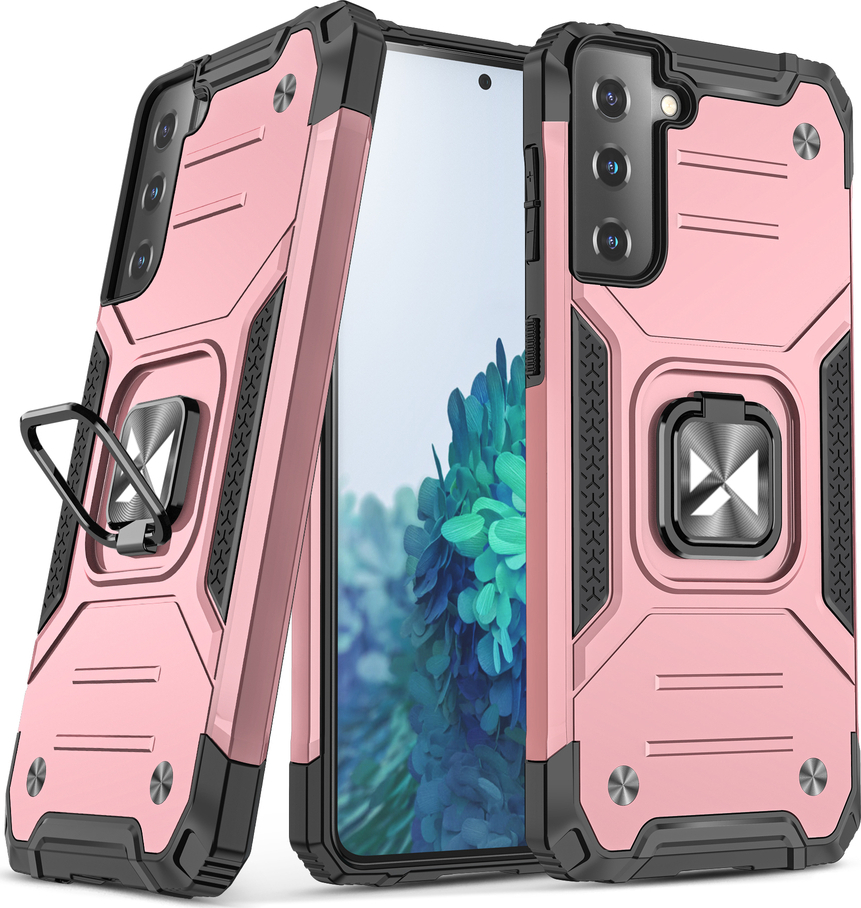 Wozinsky Ring Armor odolný hybridní kryt + magnetický držák pro Samsung Galaxy S22 Ultra zlatý