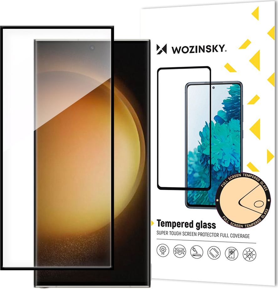 Tvrzené sklo Wozinsky Full Glue pro Samsung Galaxy S24 Ultra s černým rámečkem