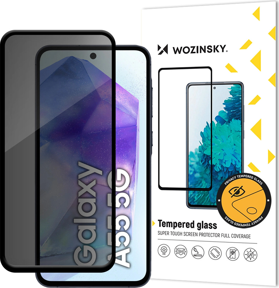 Tvrzené sklo Wozinsky Privacy Glass pro Samsung Galaxy S24 FE Ultra s antispy filtrem