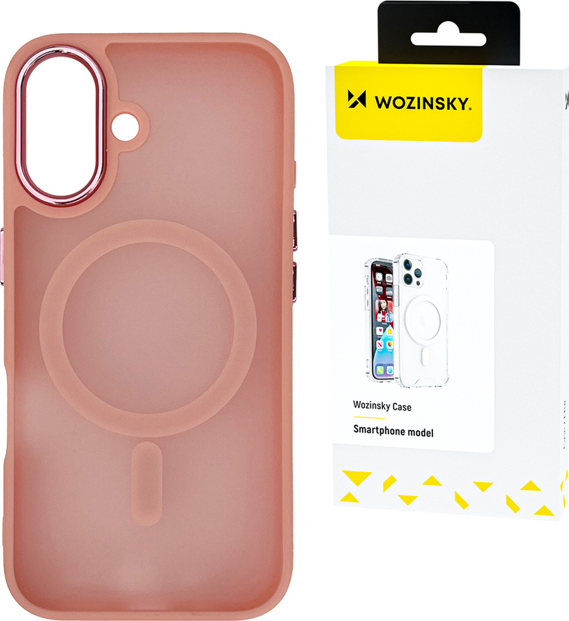Pouzdro Wozinsky Fashion s MagSafe pro Samsung Galaxy S24 FE - růžové