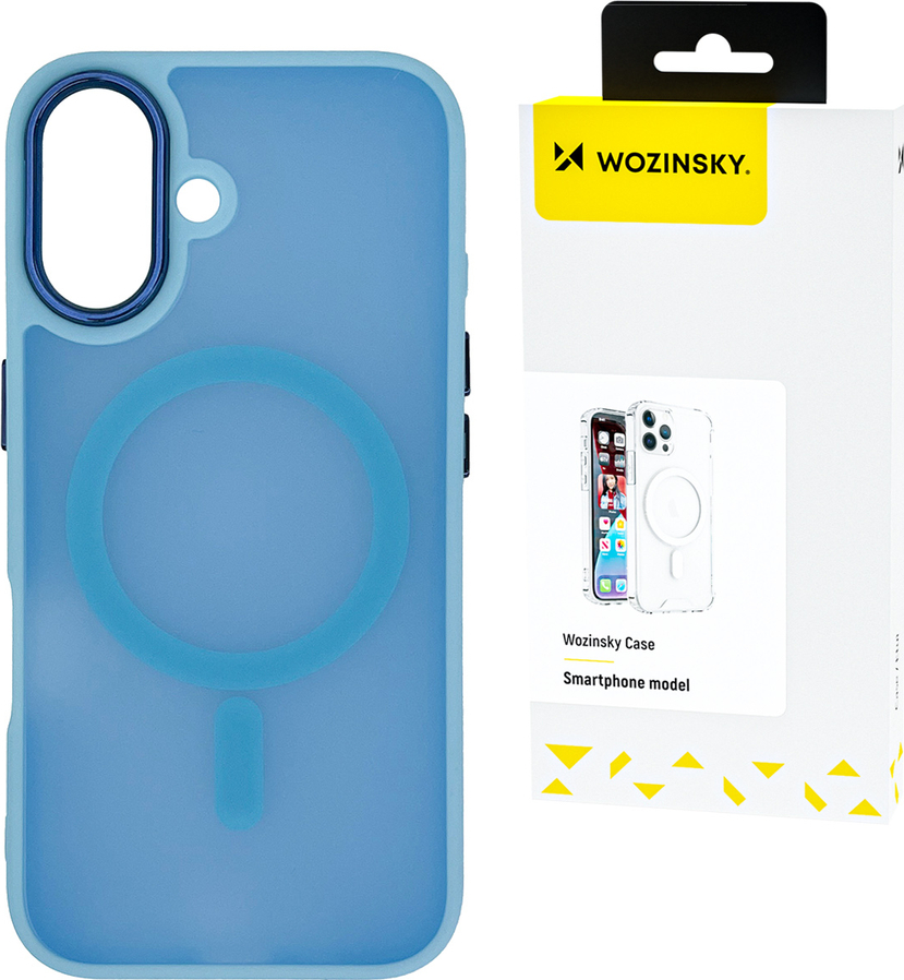 Pouzdro Wozinsky Fashion s MagSafe pro Samsung Galaxy S24 FE - modré