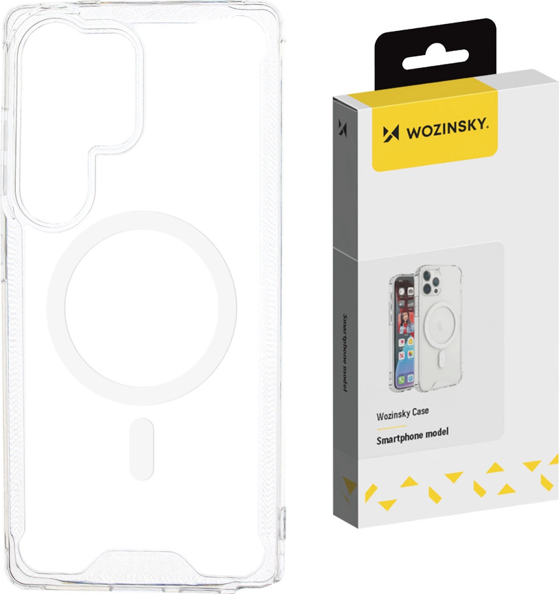 Wozinsky průhledný rohový kryt MagSafe pro Samsung Galaxy S24 FE - čirý