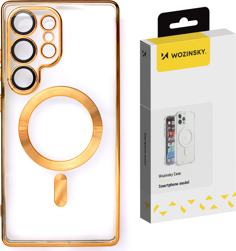 Pouzdro Wozinsky Electroplated Magsafe pro Samsung Galaxy S24 FE - zlaté