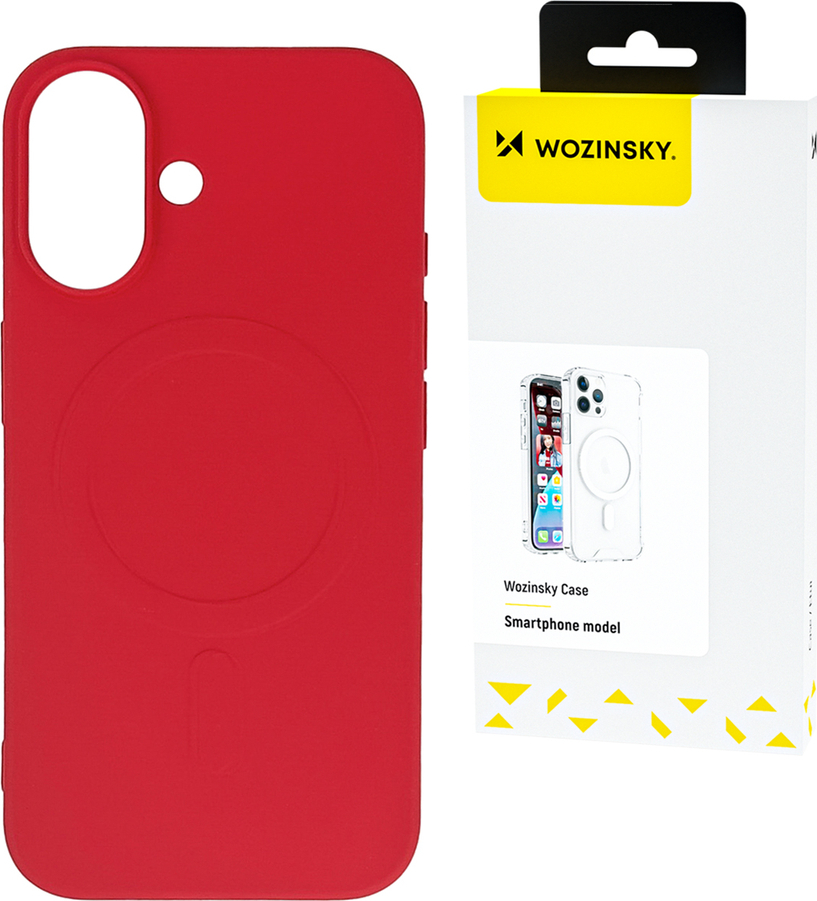 Silikonový kryt Wozinsky Liquid Silicone Case MagSafe pro Samsung Galaxy S24 FE - červený