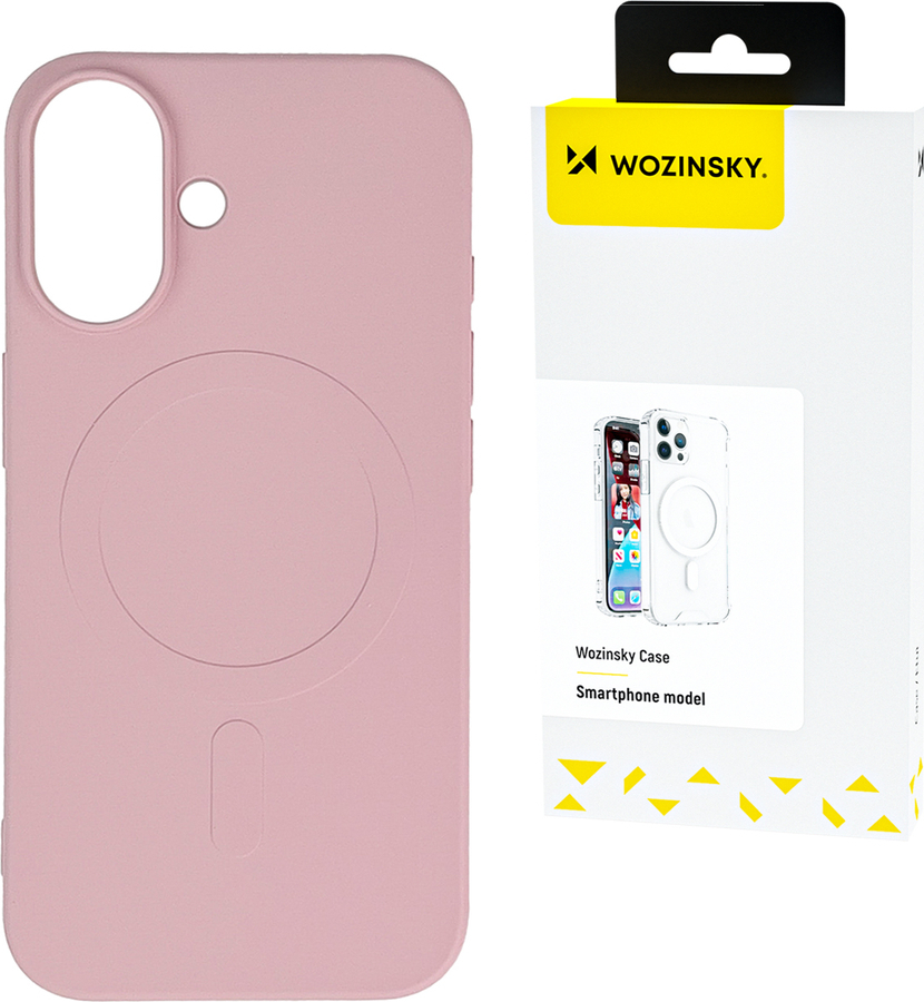 Silikonový kryt Wozinsky Liquid Silicone Cover MagSafe pro Samsung Galaxy S24 FE světle růžový